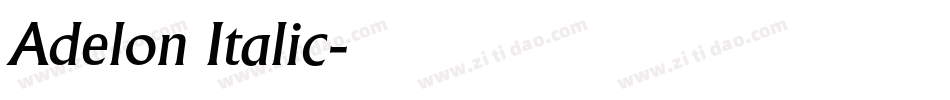 Adelon Italic字体转换